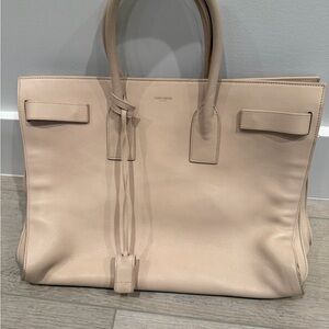 Saint Laurent Cream Large Sac de Jour